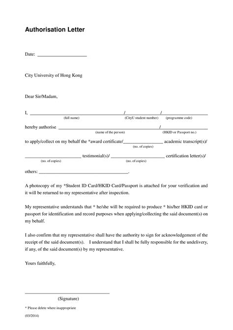 Authorization letter to sign documents. Sample Letter Giving Someone Permission To Act On Your Behalf
