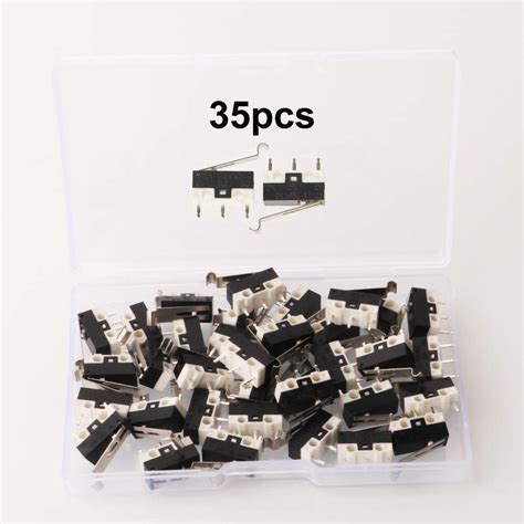 Gtiwung 35pcs Limit Micro Switch Ac 1a 125v 3pin Spdt 1no 1nc Momentary