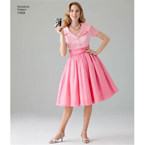 Simplicity Pattern 1459 Womens And Petite 1950s Vintage Dress