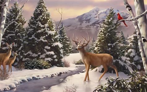 Winter Animal Scenes Wallpaper Wallpapersafari