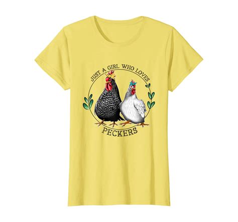 just a girl who loves peckers funny womens chicken t t shirt