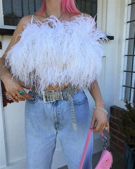 Ostrich feather boa top by Ploom (£235) | Feather fashion, Feather outfit, Feather top outfit