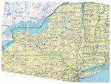 Detailed administrative map of New York State. New York State detailed ...
