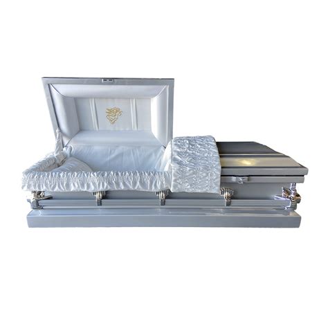 56 Youth Silver 20 Gauge Casket Sky Caskets