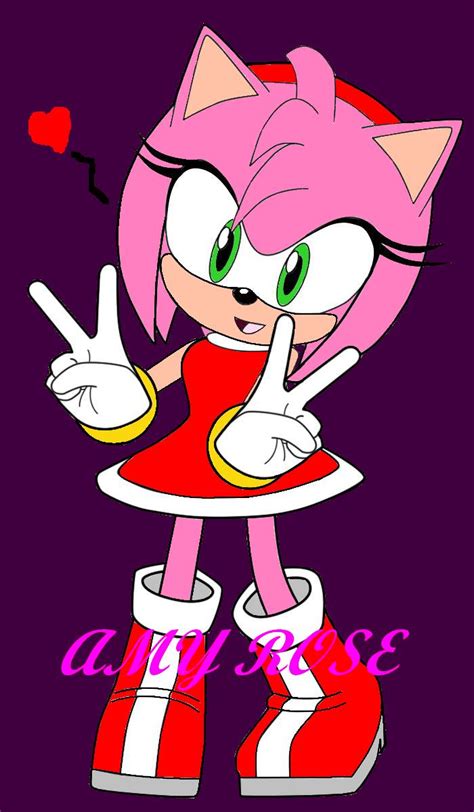 Amy Sonic Heros Pose Colored By Karlight Kera Gatchi On Deviantart