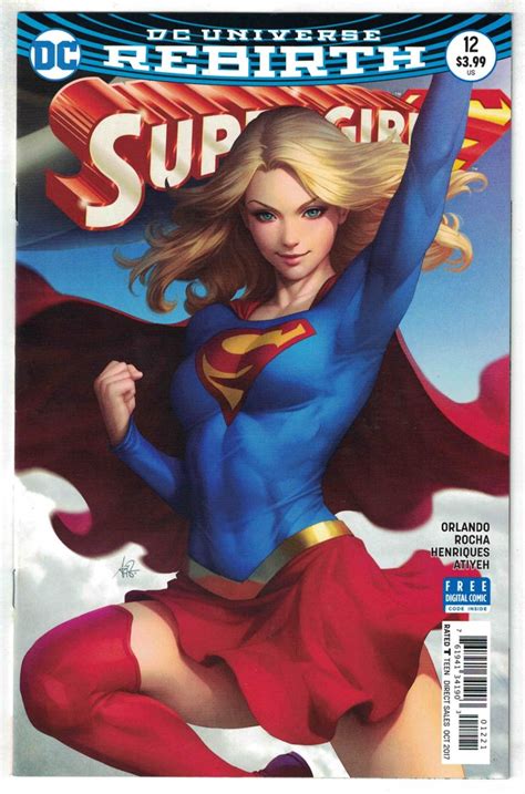 Supergirl 12 Artgerm Stanley Lau Variant Dc 2016 Rebirth Vfnm