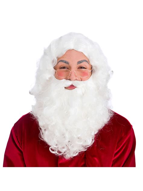 Deluxe Santa Beard Facial Hair Plymouth Fancy Dress Costumes And