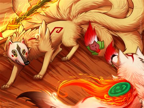 Okami Vs Ninetails By Dolfiy On Deviantart