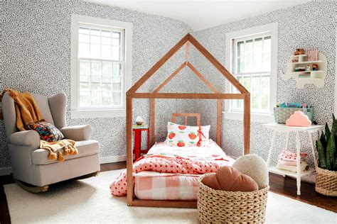 Comfortable purple bedroom via www.vikingwaterford.com. Girls Toddler Bedroom Makeover- Drew Barrymore Collection ...