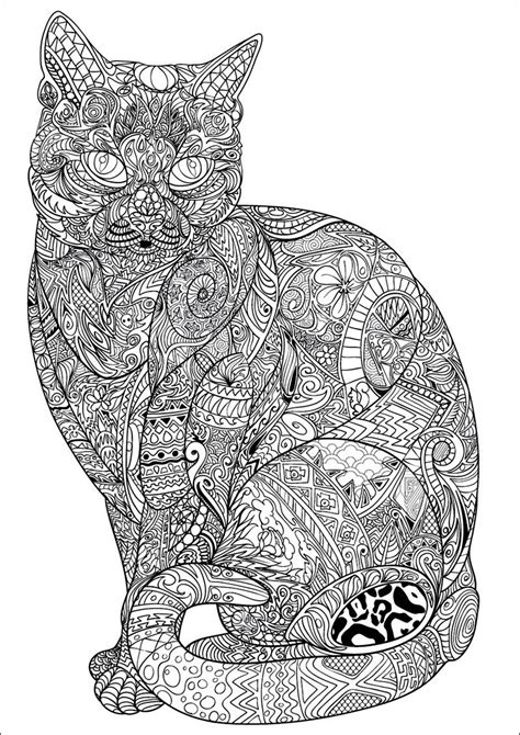 Coloriage mandala facile en ligne gratuit a imprimer. coloriages | Coloriage mandala animaux, Coloriage chat ...