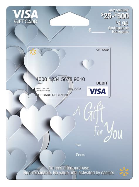 Visa Tcard Wmt Ed Gc Vl Heart T For You Gdb