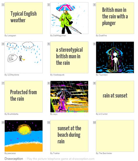 Typical English Weather Drawception