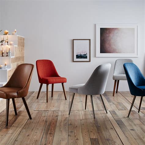 65 cm w x 70 cm d x 78 cm h. Mid-Century Leather Dining Chair | west elm Australia