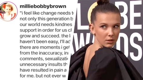 Millie Bobby Brown Slams Inappropriate Comments About Her YouTube