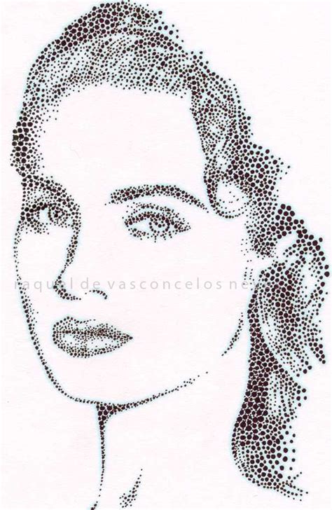 Vibrant Pointillism Portrait By Raquel De Vasconcelos