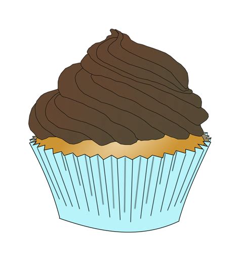 Onlinelabels Clip Art Chocolate Frosting Cupcake