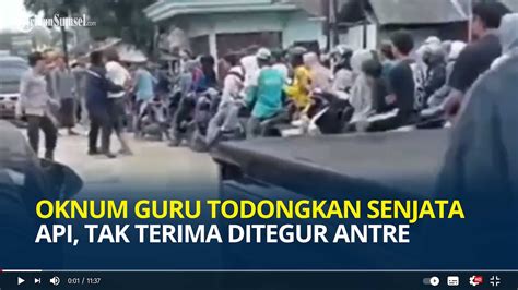 Viral Oknum Guru Todongkan Senjata Api Ke Warga Tak Terima Ditegur