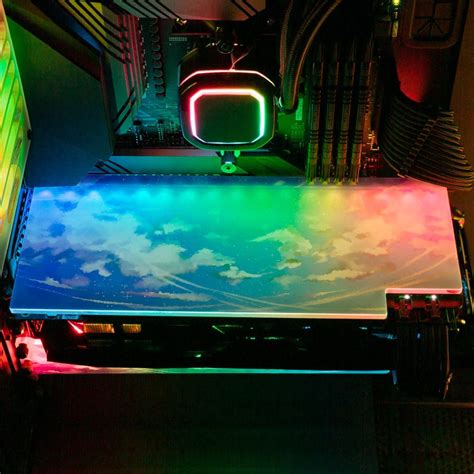 Custom Rgb Gpu Backplate Anime Sky Artist Syertse Etsy