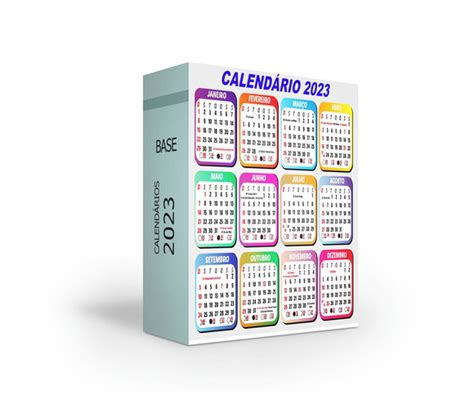 Base Calendários 2023 Png Corel Calendário Editável Elo7