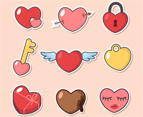 T Ng H P Cute Sticker Heart L M Cho Tr I Tim B N Vui