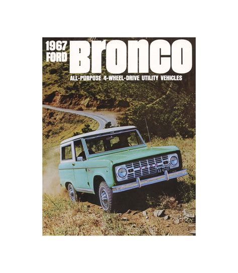 1967 Ford Bronco Brochure Over Drive Magazine