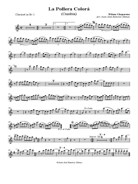 la pollera colora clarinet in bb 1 pdf pdf