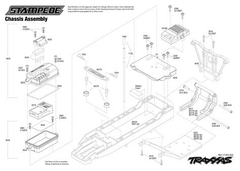 Stampede 36054 1 Chassis Assembly Exploded View Traxxas