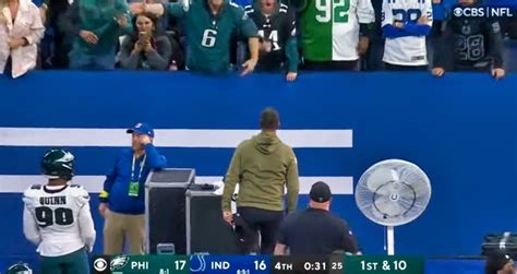 Eagles Coach Nick Sirianni Spotted Yelling At Colts Fans Video
