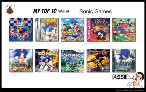 Jefimus Top 10 Worst Sonic Games By Jefimusprime On Deviantart