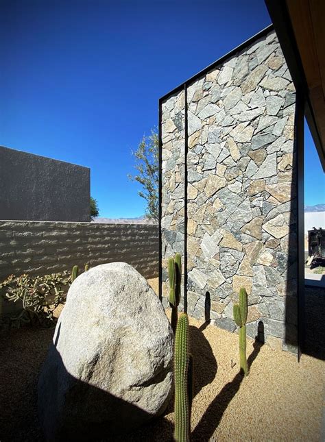 Fireplace Stone Veneer Modern Stacked Stone Exterior Patio Landscaping