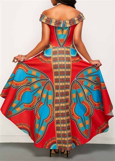 Off The Shoulder High Waist Dashiki Dress On Sale Only Us3206 Now Buy Cheap Off The Shoulder