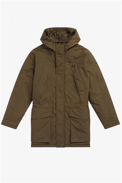 fred perry padded zip through jacket 707