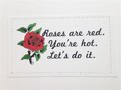 Dirty Love Poem Roses Are Red Youre Hot Lets Do Etsy