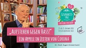 Dr. Eugen Drewermann: "Aufstehen gegen Hass!" Ein Appell in Zeiten von ...