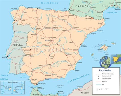 Mapa Espanha Map Of Spain Spain Spain Culture