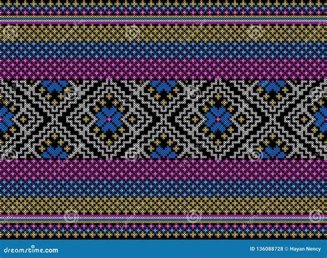 Colorful Tribal And Aztec Seamless Pattern Stock Photo Image Of