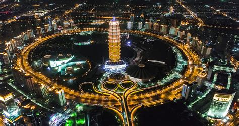 Night View Of Zhengdong New District Zhengzhou Henan Picture And Hd