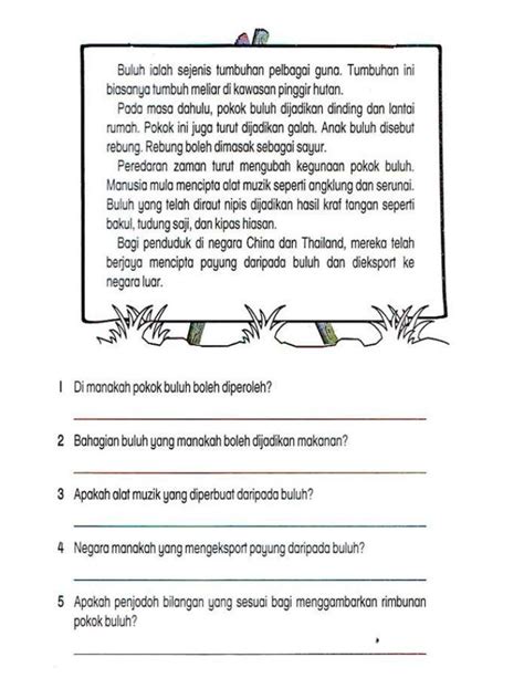 Lembaran Kerja Soalan Bahasa Melayu Tahun Pdf Vrogue Co