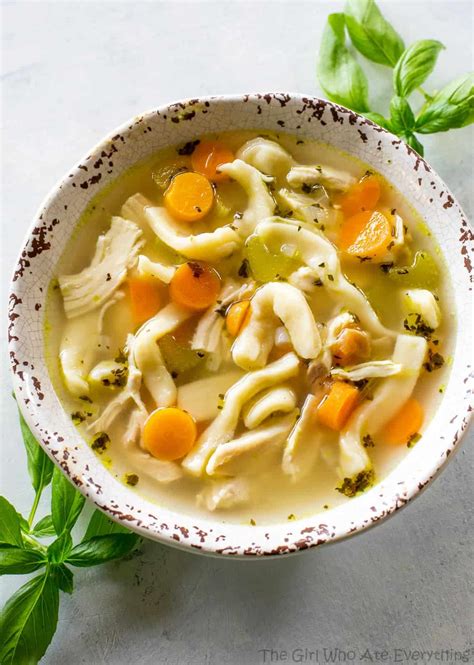 Add the broth and bring to a simmer. Homemade Chicken Noodle Soup - The Girl Who Ate Everything