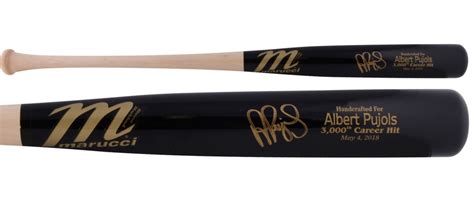 Albert Pujols Signed Marucci Custom Engraved 3000 Hits Baseball Bat