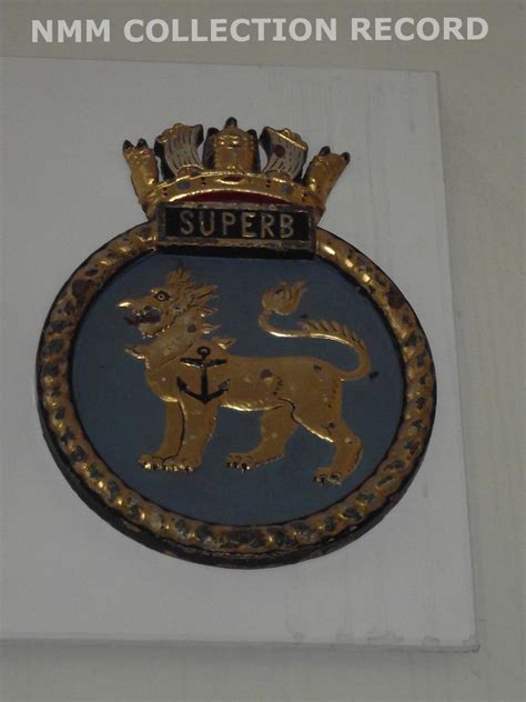 Official Ships Badge Of Hms Superb Royal Museums Greenwich