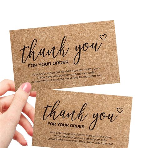 Pcs Kraft Paper Thank You Cards For Your Business Gift Wrap Tags