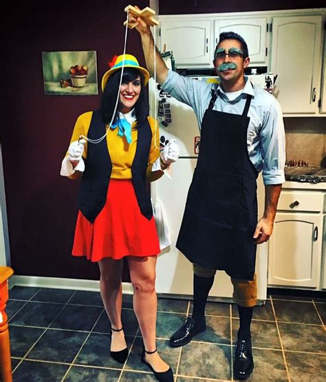 Diy Couples Costume Pinocchio And Geppetto Disney Couple Costume