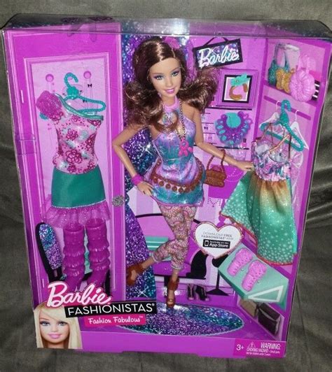 Mattel Barbie Fashionistas Fashion Fabulous Brunette Doll Purple Барби