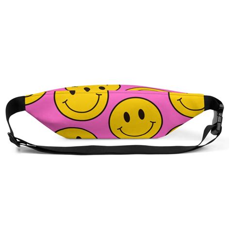 smiley face fanny pack fruit print pouch bum bag for etsy
