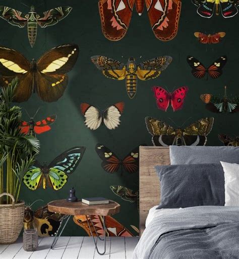 Butterfly Wallpaper Self Adhesive Peel And Stick Animal Wall Etsy In