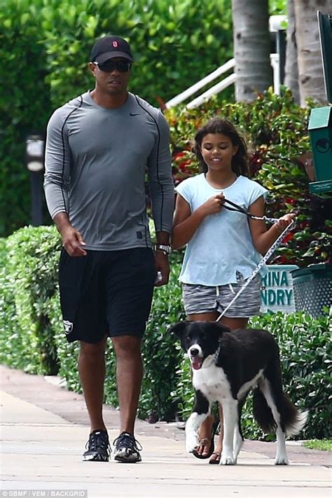 Tiger woods' ex elin nordegren: Tiger Woods and his daughter walk their dog in Miami ...