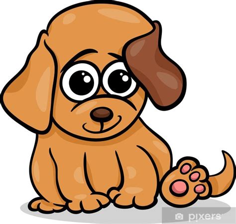 Vinilo Pixerstick Cachorro De Perro De Bebé De Dibujos Animados Pixers Es