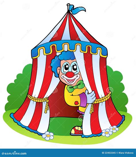 Palha O Dos Desenhos Animados Na Tenda Do Circus Foto De Stock Royalty