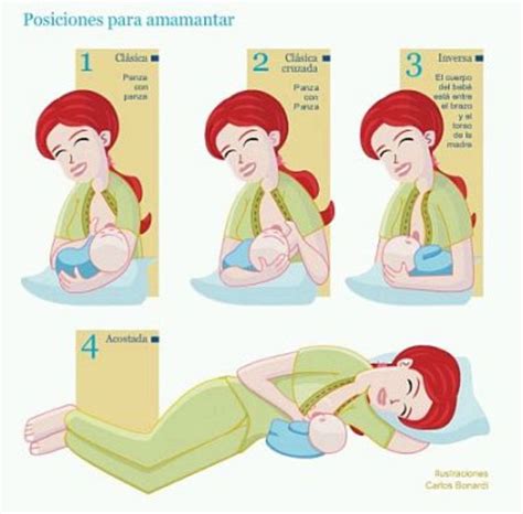 4 Posiciones Para Amamantar Lactancia Materna Lactancia Posiciones